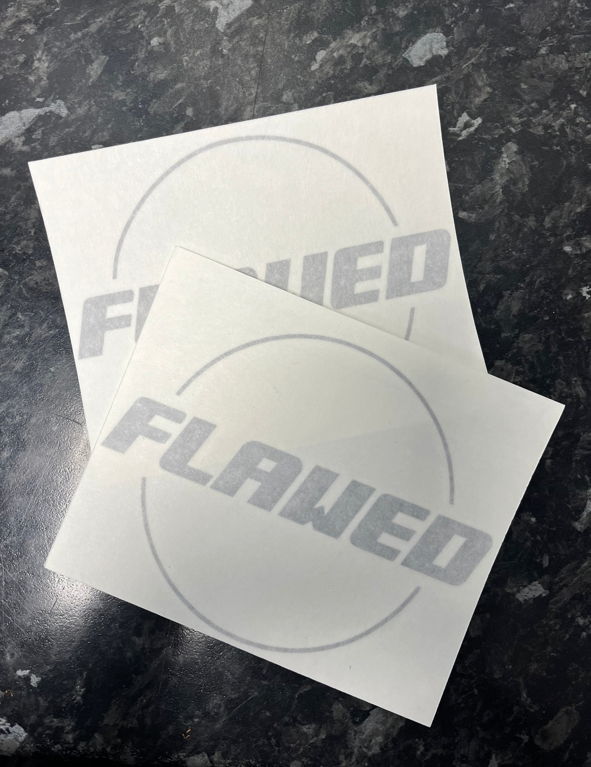 Flawed Logo Sticker